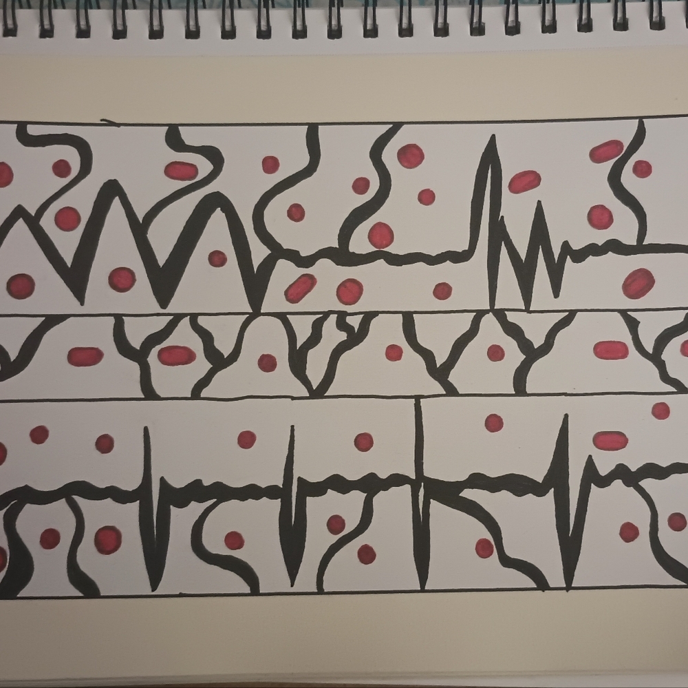 9"x12" sketch abstract wall art